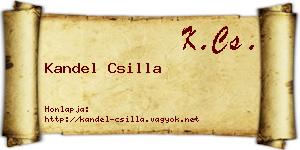 Kandel Csilla névjegykártya